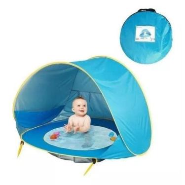 Imagem de Tenda De Praia Para Bebês Portátil Infantil Azul - Polibrinq