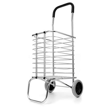 Imagem de Carrinho de Feira Dobravel Aluminio Compras Portatil Supermercado