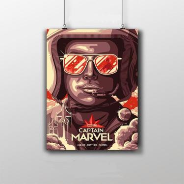 Imagem de Placa Decorativa Capitã Marvel - Poster Marvel