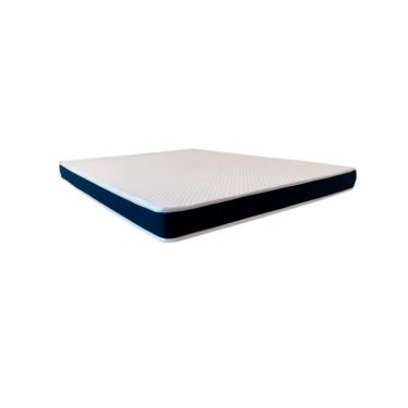 Imagem de Colchão Queen Espuma D28 Guldi Duplo 12cm (12x158x198) Azul e Branco