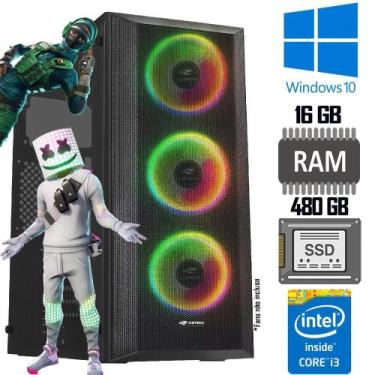 Imagem de Gabinete Gamer MT-G220BK + Fonte 500W Goldentec + Placa Mãe ASRock H47