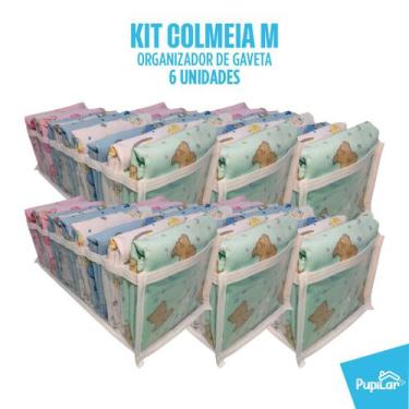 Imagem de Kit 6 colmeias organizadoras m (10x15x35)  p/ fraldas - pupilar