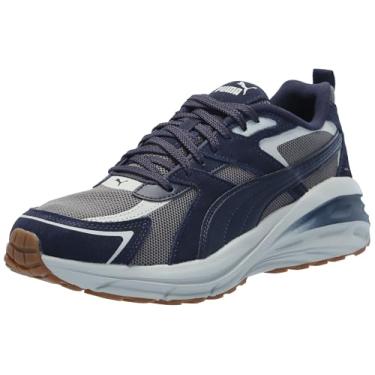 Imagem de PUMA Tênis masculino de couro hipnótico, Cinza escuro - puma azul-marinho cinza claro, 43