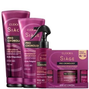 Imagem de Kit Eudora Siàge Pro Cronology Shampoo 250ml + Condicionador 200ml + L