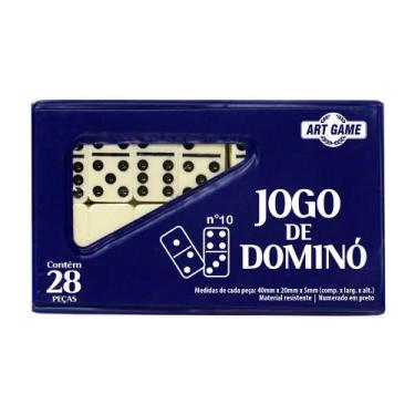 Imagem de Estojo Dominó Profissional 10mm Grande 28 Peças Artbrink, Azul