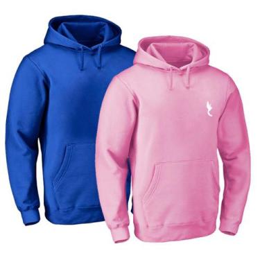 Imagem de Kit 2 Moletom Masculino Bolso Canguru Casual Capuz Conforto - Polo Blu