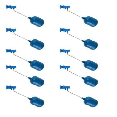Imagem de Kit 10 Torneira Bóia Caixa da água  Int e Ext 1/2 E 3/4 2em1 - Valepla