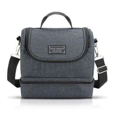 Imagem de Bolsa Térmica Marmita Lancheira Necessaire 2 Divisórias Compartimentos
