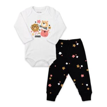 Imagem de Conjunto Body Manga Longa Baby Duck Comfort Urso Star Branco, RN