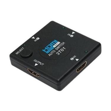 Imagem de Switch Hdmi Divisor Hub com 3 Portas Hdmi Full HD 1080p - Exbom
