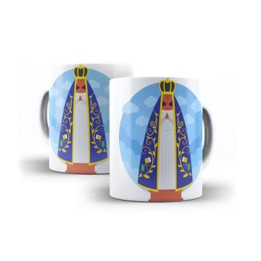 Imagem de Xícara Branca Porcelana Nossa Senhora/Ave Maria + Caixinha - RYLLO