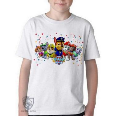 Imagem de Camiseta Infantil ou adulto  Patrulha Canina todos Blusa Criança todos