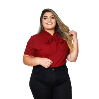 Imagem de Blusa feminina moda plus size manga curta barata sku:bp13 - R.S MODAS,