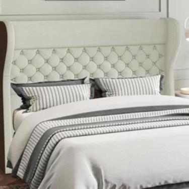 Imagem de Cabeceira box casal havana - bouclé off white - perfan móveis