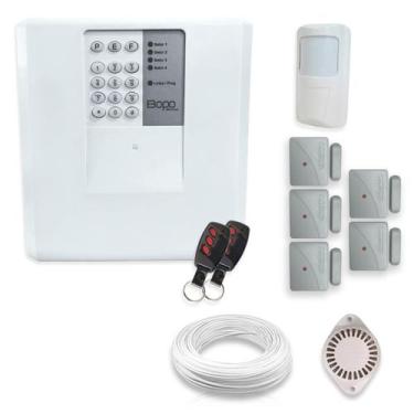 Imagem de Kit Alarme Residencial Bopo 6 Sensores Sem Fio e Discadora - Bopo Elet