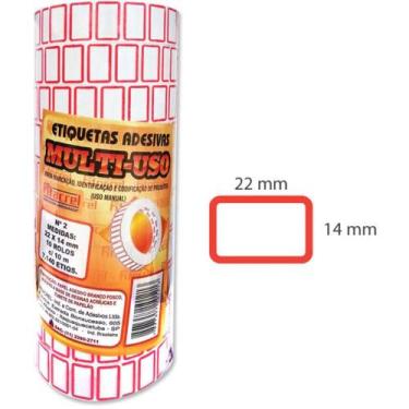 Imagem de Etiqueta para Preço 22X14MM com 7140 Etiquetas - Pacote com 10 Rolos -