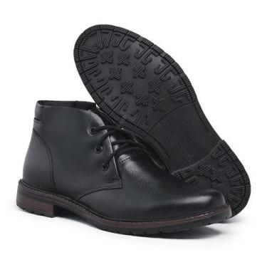 Imagem de Botinha Bota Social Masculina Sapato Clássico Cano Curto Couro Confort