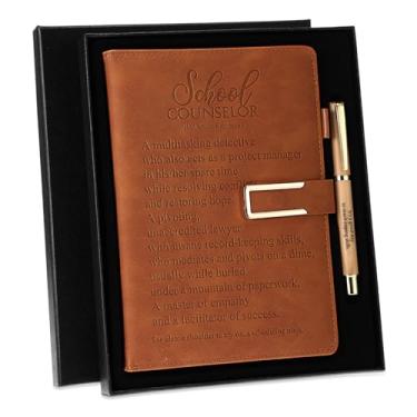 Imagem de Noveread 1 conjunto de caneta de couro para caderno de apreciação de conselheiro escolar obrigatório com caixa, presentes de agradecimento para orientadores, professores, presentes de Natal, material