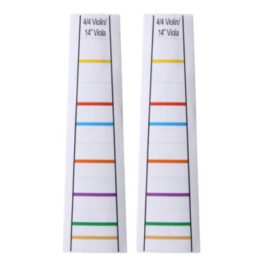 Imagem de 2 folhas transparentes 4/4 violino violino guia dedo guia fingerboard adesivos 35 centímetros viola dedo posição marcadores traste iniciantes dedilhado decalque para iniciantes prática