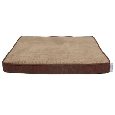 Imagem de La-Z-Boy Cama ortopédica Petmate Bentley para cães pequenos Sephia Brown (63,5 x 50,8 x 6,6 cm) para cães de até 11 kg com capa lavável removível durável de espuma de suporte