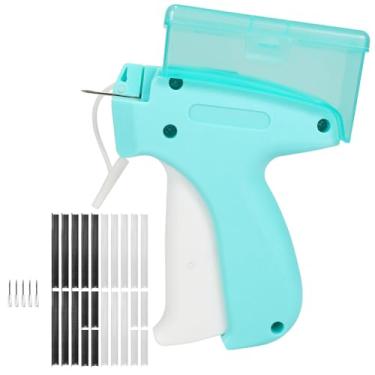 Imagem de Pistola fina costurada para roupas - Fixador rápido de roupas - Mini pistola de etiquetagem de costura com caixa de armazenamento - Inclui 6 agulhas, 1000 fixadores pretos e 1000 fixadores brancos