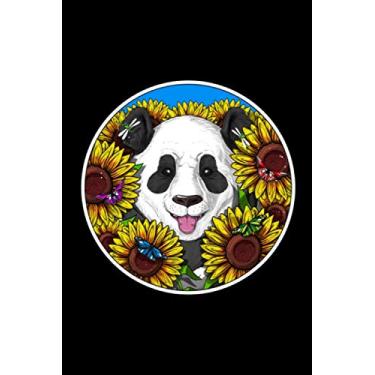 Imagem de Fantasy Notebook: Panda Bear Sunflowers Funny Hippie Animal Notebook