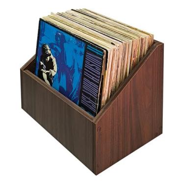 Imagem de Nicho Preto Para Discos Lp Vinil Slim (Amadeirado Escuro)