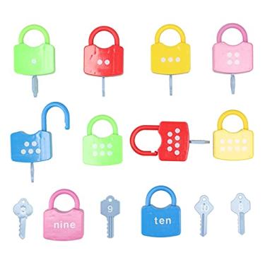 Imagem de Montessori Brinquedos Educativos, Alfabeto Colorido Aprendizagem Fechaduras e Chaves para Brinquedos Infantis, Brinquedos de Aprendizagem Toddler Toy Baby Sensorial Belas
