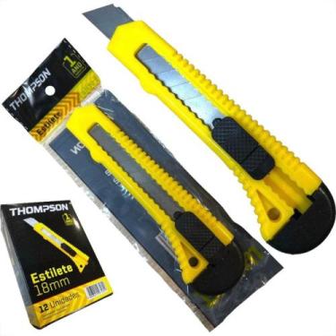 Imagem de Estilete Largo Thompson 18Mm - Kit C/12 Pecas - MAC FER