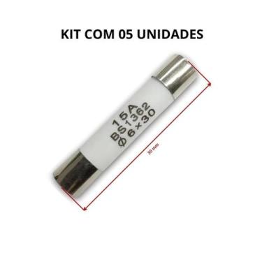 Imagem de Fusível cerâmico microondas - Kit com 05 peças -15A -6x30 - 250v - Bes