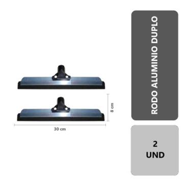 Imagem de 2 Unidades Rodo Para Limpeza De Alumínio Eva Duplo 30Cm Puxa E Seca Ba
