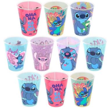 Imagem de Kit 10 Copos 280ml para Base de Ovo de Páscoa Estampa do Stitch - Plas