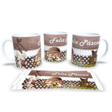 Imagem de Canecas de Porcelana Personalizada Páscoa Presentes Criativos e Cheios de Carinho