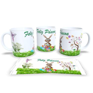 Imagem de Canecas de Porcelana Personalizada Páscoa Presentes Criativos e Cheios de Carinho