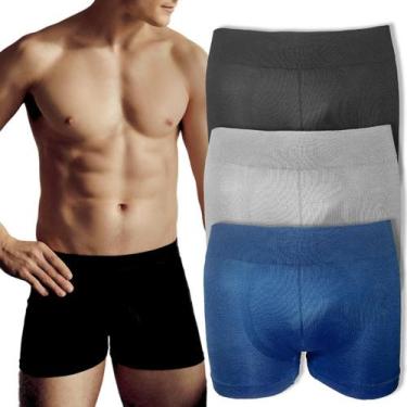 Imagem de Kit 3 Cueca Boxer Masculina Premium Respirável Box Sortida - Rupee, G/