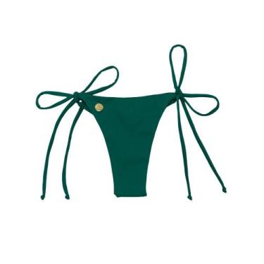 Imagem de Calcinha Lacinho Fio Dental - AC Biquínis, P, Verde floresta