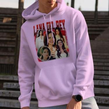 Imagem de Moletom Canguru Unissex Lana Del Rey Grapgic Red Cantoria Americana Po