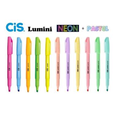 Imagem de Cis Lumini Marca Texto 11 Cores - Pastel E Neon