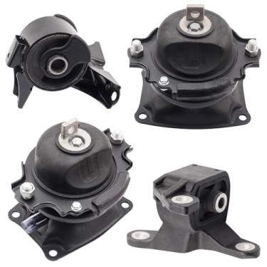 Imagem de sherxibo Conjunto de 4, Motor, Motor e Conjunto de Montagem de Transmissão Compatível com Odyssey 3.5L 2011-2016, Montagem de Transmissão Automática, Motor Direito, Montagem de Mot (A4587)