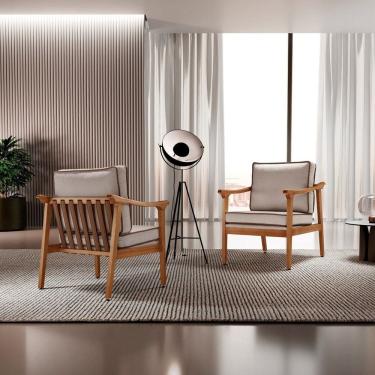 Imagem de Poltrona para Sala de Estar Provençal Bege