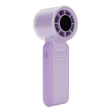 Imagem de Ventilador Portátil Portátil, 4000mAh Mini Mini Portátil Bateria Portátil Operado Fan Silm Fan Pollow Dobrável Pocket Com Exibição Digital (PURPLE)