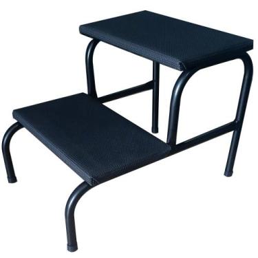 Imagem de Escada 2 Degraus Para Maca E Depilação Medcombo, Preto, Estrutura Pret