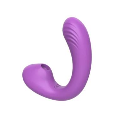 Imagem de Vibrador Ponto G 7 Modos De Vibração E 7 Modos De Pulsação Dupla Estimulação Anatômico e Discreto [ROXO]