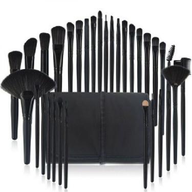 Imagem de Kit Pinceis Maquiagem Profissional 32 Peças Com Estojo