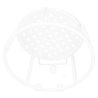 Imagem de Cestas Penduradas Decoração de Ferro Redondo Cabide Circular para Cesto de Cesto Cesta Flores Varanda, Plantadores Varanda para Grader (Branco)