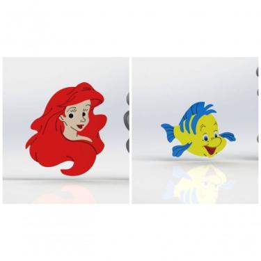 Imagem de Cortador Kit Pequena Sereia Ariel 2 Modelos Modulares 7 Cm