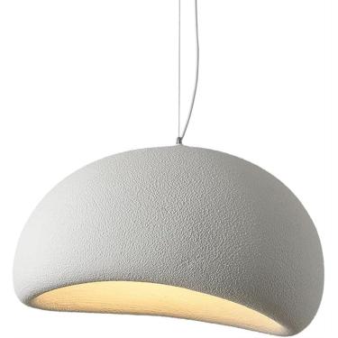 Imagem de Lustre de estilo simples, abajur de lustres de montagem nivelada, lâmpada de pendura de teto incorporado, luz pendente de pedestal E27, luminária de decoração de barra de restaurante, branco