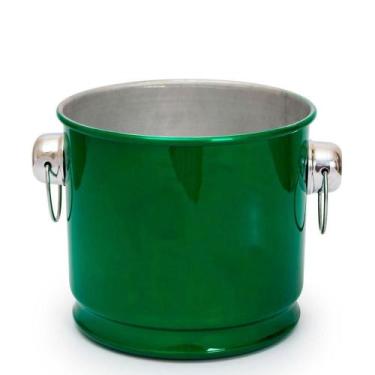 Imagem de Balde De Gelo E Cerveja Térmico Em Alumínio 12L Verde Green - Retrofen