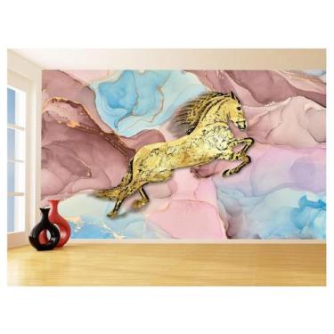 Imagem de Papel De Parede 3D Animais Pop Art Cavalo Cores 3,5M Pxa311 - Você Dec