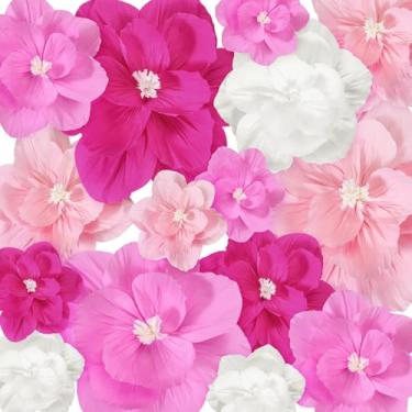 Imagem de Humyoun Flores de papel gigantes, decorações de flores de papel artificial para casamento, formatura, chá de panela, aniversário, feito à mão, cenário de parede, mesa de centro de mesa, artigos de